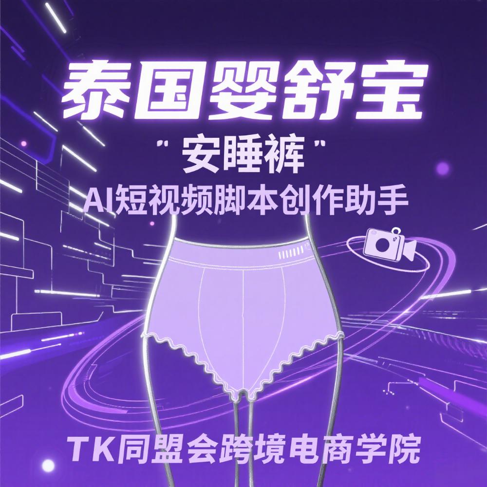 TK同盟会婴舒宝安睡裤-短视频脚本创作助手